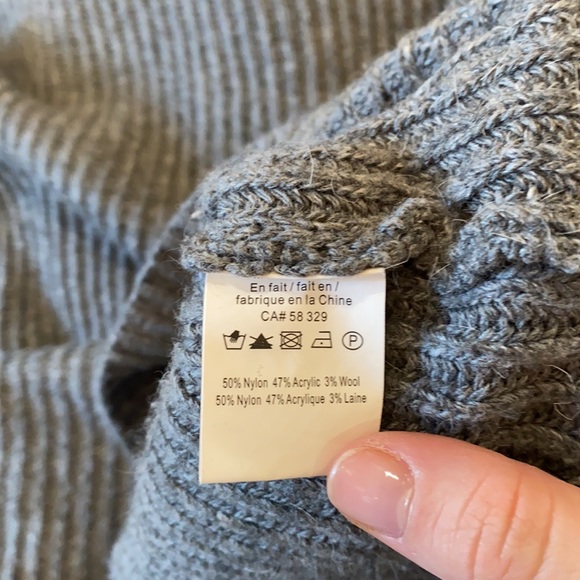 Grey cowl neck sweater - Picture 3 of 3